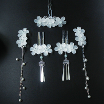 Handmade hairpin vintage hair ornaments ancient style cos fairy Hanfu jewelry ancient dress tassel step swing comb hairclip set