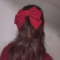 ins Korean big bow hairclip Net red 2020 new Japanese female student spring side clip hair rope headdress