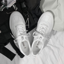 Small White Shoes Mens Summer New 2022 Han Edition Trends Casual Breathable Men Genuine Leather Tide Shoes 100 Hitch Sports Board Shoes