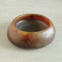 Water jade ice natural Agate Bowl ornaments degaussing agate original stone bowl cornucopia for Buddha ashtray pen wash