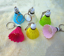 Hot sale small jewelry simulation plastic badminton pendant keychain boutique couples boys and girls Joker small pendant