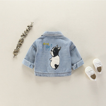 Baby spring denim coat spring and autumn 2022 boys soft denim Spring Girl coat foreign style baby coat