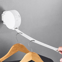 New non-perforated invisible clothesline indoor wall-mounted telescopic non-slip windproof clothes rack balcony drying quilt clothes