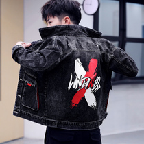 2022 new denim jacket male Korean version trendy winter retro fit for spring and autumn season beggars break-in-thin jacket