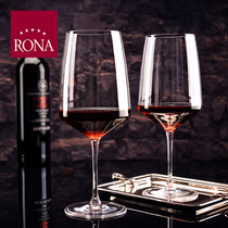 Czech Republic imported RONA luxury high-grade crystal goblet wine glass household wine glass large prismatic