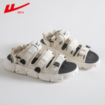 Back Force Sandals Mens Summer 2022 New Tide Beach Shoes Outwear Men Sports Cool Slippers Soft-bottom Shoes