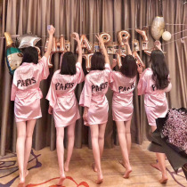 Bar sexy party pink bathrobe catwalk coat Cape top night show dress