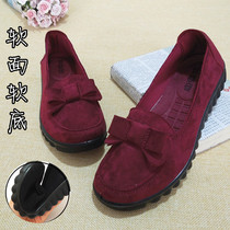 Special work shoes tooling black womens shoes thick-soled flat heel old Beijing cloth shoes casual shallow mouth work shoes 41