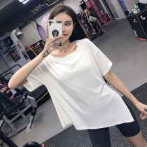 Fitness girl ins tide yoga suit top thin size blouse loose sports short sleeve stretch running quick dry T-shirt
