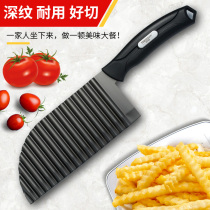 Ruidi cut potato wave knife wolf tooth potato wave knife cut flower stainless steel fries knife corrugated knife