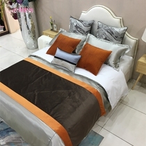 Exhibition hall-like inter-board furniture assorted small Nordic neoclassical soft-mounted postmodern light lavish bed with multiple sets