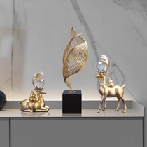 Wind raw water Suit Modern Minima Light Extravaganza with Swaying Pieces Living-room TV Cabinet Genguan Office Artwork