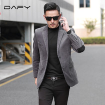 Light luxury brand vertical stripe casual blazer mens slim Korean version single West top trend fashion cotton suit