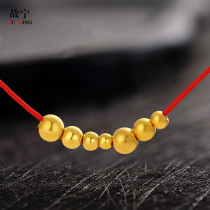Pure gold 999 pure gold small gold beads loose beads string ancient method glossy DIY round bead accessories transfer beads gold bracelet female