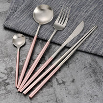 Nordic Portuguese tableware ins Wind 304 stainless steel silver Western steak knife and fork Net red gift spoon chopsticks