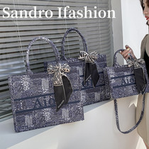 Sandro Ifashion 2021 new shopping bag large bag shoulder bag versatile portable large capacity tote bag