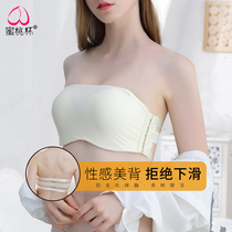 Chest underwear womens coat strapless Beauty back sling Net red explosion student high school girl breast wrap bottom to prevent light