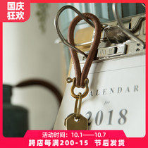 Zero Choice limiteria Leather Ring Key Ring Mens Car Keychain Simple Brass Key Ring Pendant