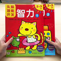 Childrens left and right brain potential development puzzle game book 2-3-4-5-6 years old kindergarten intellectual development with stickers