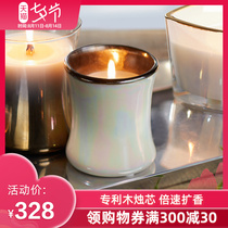 WoodWick American imported soybean wax wooden candle wick Bedroom household scented candle Birthday wedding gift