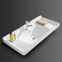 Ceramic washbasin countertop Integrated embedded horn washbasin basin single basin pool 1 2 1 1 meter cabinet basin