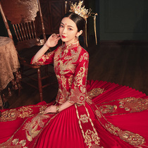 Show Wo Costume Bride 2022 New Chinese Wedding Dress Wedding Gown Wedding Gown Girls Little Wedding Dress Slim Wedding Dress Show Kimono