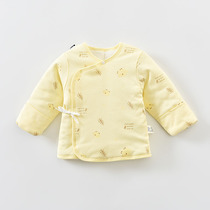 Baby Shang newborn baby spring cotton cotton warm clothes newborn clothes baby half back top shirt monk clothing autumn