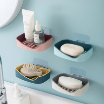 Huamanda soap box shelf drain toilet creative non-perforated soap rack household suction cup wall-mounted