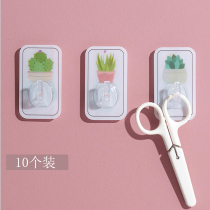 Hook powerful viscose wall wall-mounted kitchen weight-bearing suction cup hanger door rear wall without marks and perforated adhesive hook