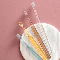 8 Japanese creative small head toothbrush soft hair lady adult transparent handle Crystal Japanese small brush head household