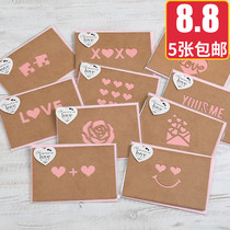 Creative Mini thank you card Korean Birthday wishes Christmas small cards Valentines Day send friends thank you cards