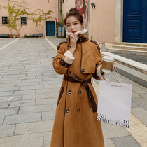Lamb coat female Korean version of Joker 2021 Winter new deerskin fur one knee padded cotton jacket