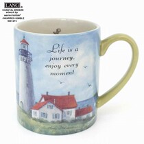 Foreign Trade Boutique LANG Mug Standard American Mark Painted Cup Lighthouse Coffee Cup Handy Cup