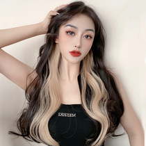 Hanging ear dye hair piece color wig pick hair extension strip hanging ear hot curly hair short heart machine gradient one piece