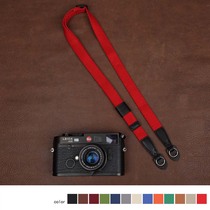 cam-in Cotton Fabric Adjustable Length Professional Camera Strap with Round Hole Interface CS164