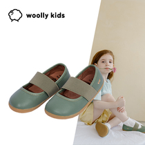 Dads home Australia woolly kids new girls Janet ballet leather shoes leather soft soles shoes