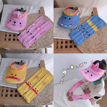 2022 summer new children's day gift cartoon dinosaur empty hat ice sleeve sunscreen sun hat