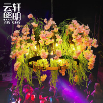 Flower bar chandelier Cherry blossom bottle Plant decoration chandelier Hot pot shop Music restaurant Net red chandelier