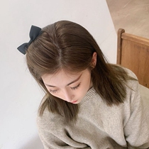 Bang front clip bow bangs comb hair accessories hairclip headwear hair comb upside comb non-slip simple hair Fork Black