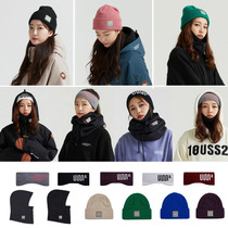 Spot Korea USS2 ski cap men and women single cotton knitted hat winter warm line cap face cold hat hair band