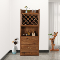 New elm dining side cabinet Solid wood tea cabinet storage cabinet with drawer wine cabinet locker