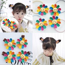 Children Hair Accessories Baby All-cloth Hairpin Hairpin Hair hair Hair Accessories Hairpin Colorful Sun Lace Clip Sunflower Flowers New