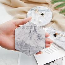 Stone marble piece makeup jewelry pad jewelry pad jewelry coaster photography props shooting background six 5 sides