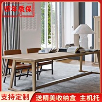 Solid wood conference table Long board office desk Solid wood table legs Computer desk New Chinese desk Modern simple long table