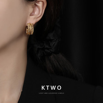 2021 New Tide earrings female Korean fashion temperament kgold simple personality earrings ins Net Red cold wind