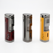 Lafuli cigar lighter portable metal four straight charge wind strip puncher cigar drill