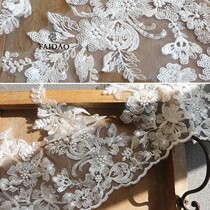 Taishan accessories New milky white sequin embroidery lace lace B16 wavy fabric wedding veil decoration