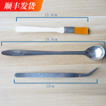 Moss microscape tool not embroidered with steel spoon tweezers brush 3 pieces of suit diy assembly operations