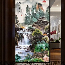 Fushuaishu cross stitch 2019 New Line gas high-end Hall Cross Stitch vertical porch landscape painting landscape