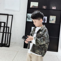 Male and female children 2019 Han edition Spring new childrens clothes Childrens two-color jacket baby jacket blouses